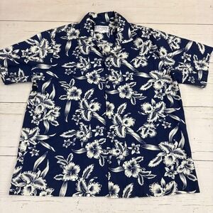 KY's Hawaiian Shirt International Fashion Mens XL Floral Made In USA Hawaii